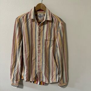 Sense of Place Urban Research Rainbow Reverse Weave Patch Long Sleeve Shirt-S